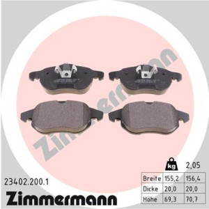 ZIMMERMANN 23402.200.1 Pastillas de freno Delantero para