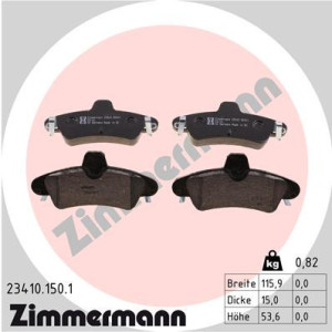 ZIMMERMANN 23410.150.1 Pastiglie freno Posteriore per