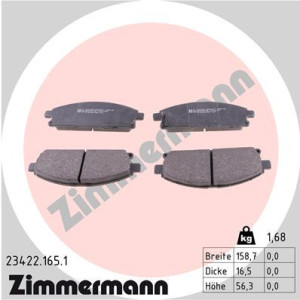 ZIMMERMANN 23422.165.1 Pastillas de freno Delantero para