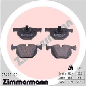ZIMMERMANN 23447.170.1 Brzdové platničky Zadné pre