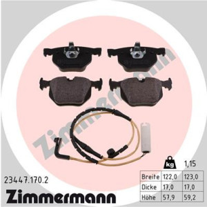 ZIMMERMANN 23447.170.2 Brzdové platničky Zadné pre