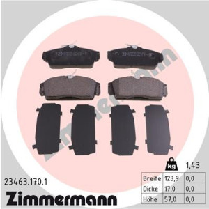 ZIMMERMANN 23463.170.1 Klocki hamulcowe