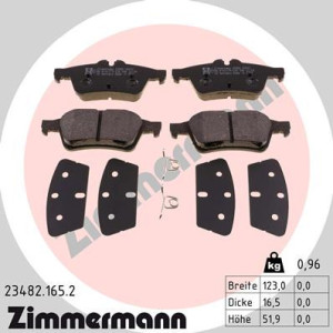 ZIMMERMANN 23482.165.2 Pastiglie freno Posteriore per