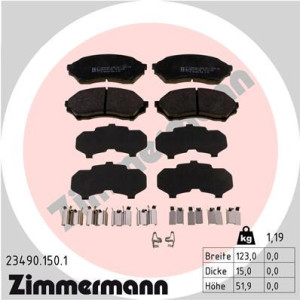ZIMMERMANN 23490.150.1 Plaquettes de frein Avant pour
