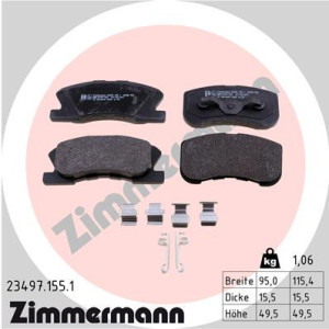 ZIMMERMANN 23497.155.1 Brzdové platničky Predné pre