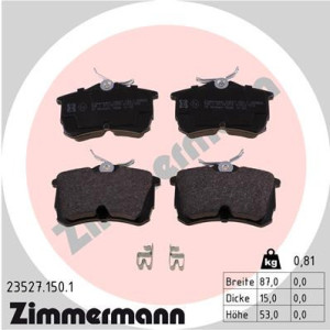 ZIMMERMANN 23527.150.1 Pastillas de freno Trasero para