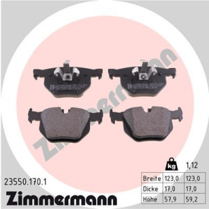 ZIMMERMANN 23550.170.1 Brzdové platničky Zadné pre