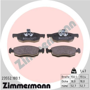 ZIMMERMANN 23552.180.1 Pastiglie freno Anteriore per