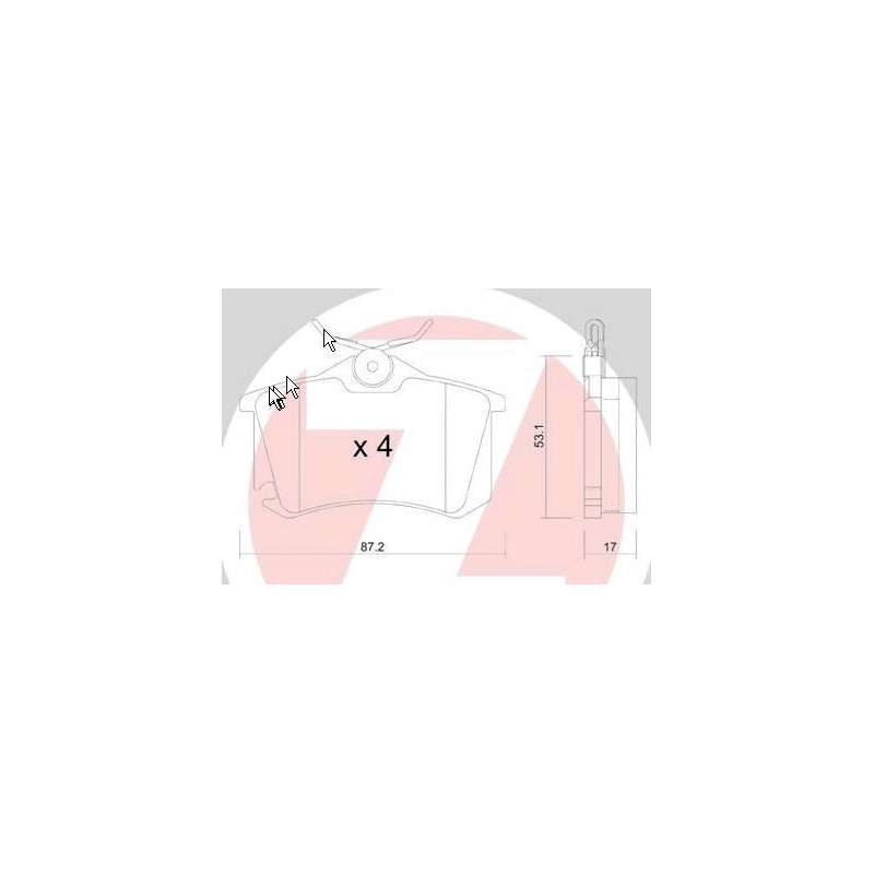 ZIMMERMANN 23554.170.1 Brake Pads Set Rear for