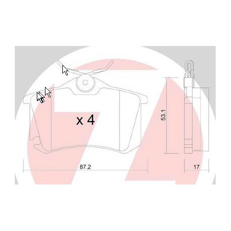ZIMMERMANN 23554.170.1 Brake Pads Set Rear for