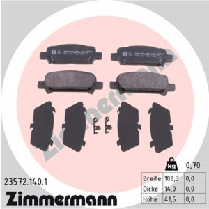 ZIMMERMANN 23572.140.1 Klocki hamulcowe