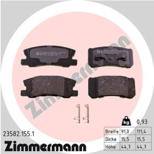 ZIMMERMANN 23582.155.1 Klocki hamulcowe Tył dla