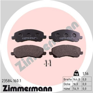 ZIMMERMANN 23584.160.1 Pastillas de freno Delantero para