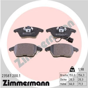 ZIMMERMANN 23587.200.1 Pastillas de freno Delantero para