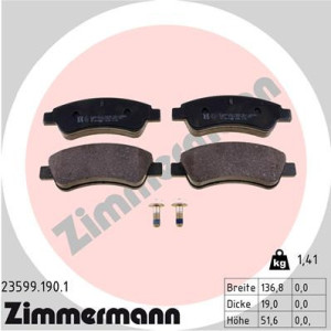 ZIMMERMANN 23599.190.1 Pastiglie freno Anteriore per