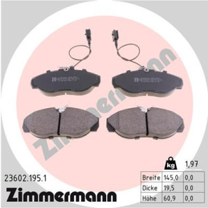 ZIMMERMANN 23602.195.1 Pastiglie freno Anteriore per