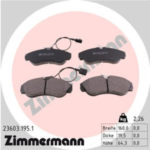 ZIMMERMANN 23603.195.1 Pastillas de freno