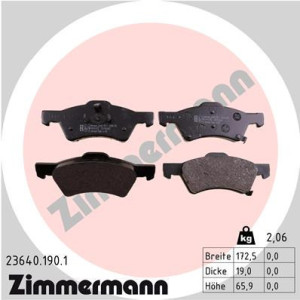 ZIMMERMANN 23640.190.1 Klocki hamulcowe