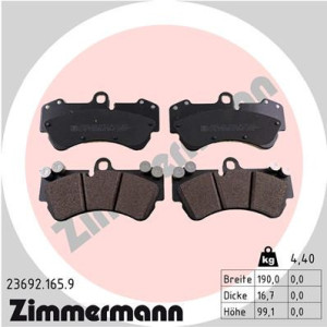 ZIMMERMANN 23692.165.9 Pastiglie freno Anteriore per
