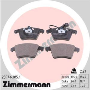 ZIMMERMANN 23746.185.1 Brake Pads Set Front for