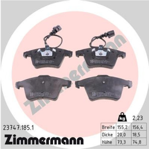 ZIMMERMANN 23747.185.1 Pastillas de freno Delantero para