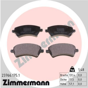ZIMMERMANN 23766.175.1 Pastillas de freno Delantero para
