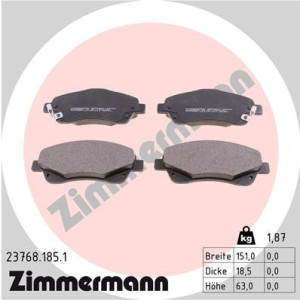 ZIMMERMANN 23768.185.1 Pastiglie freno Anteriore per