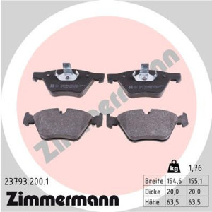 ZIMMERMANN 23793.200.1 Plaquettes de frein Avant pour