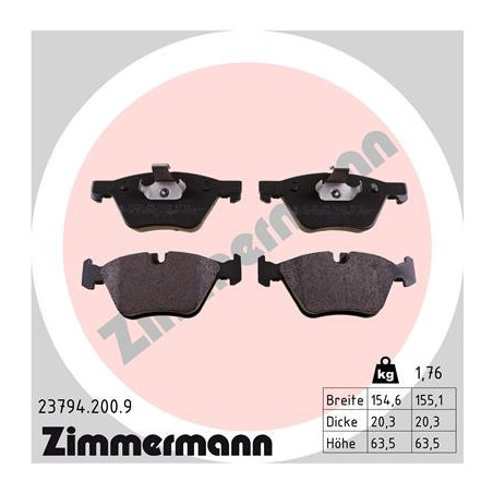 ZIMMERMANN 23794.200.9 Brzdové platničky