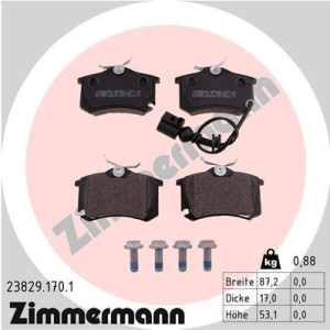 ZIMMERMANN 23829.170.1 Brzdové platničky Zadné pre