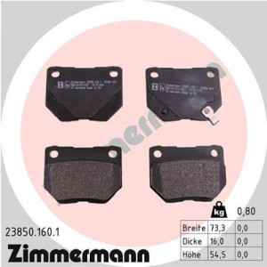 ZIMMERMANN 23850.160.1 Plaquettes de frein