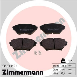 ZIMMERMANN 23863.160.1 Brake Pads Set Front for