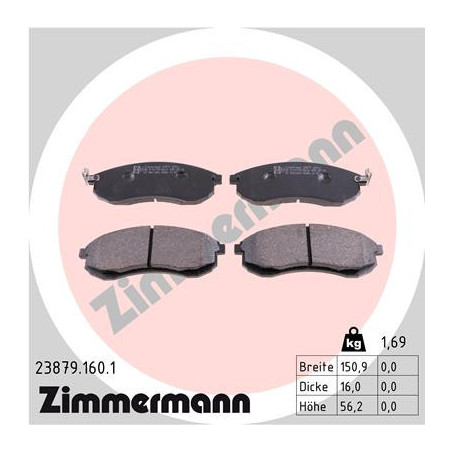 ZIMMERMANN 23879.160.1 Pastiglie freno