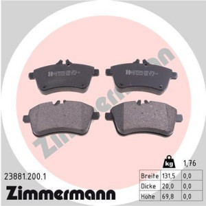 ZIMMERMANN 23881.200.1 Brake Pads Set Front for