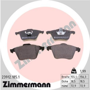ZIMMERMANN 23912.185.1 Pastillas de freno