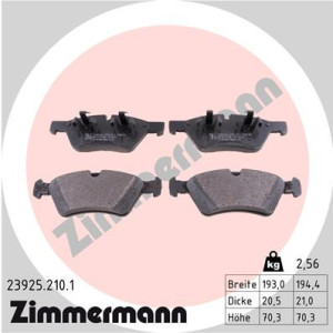ZIMMERMANN 23925.210.1 Brzdové platničky Predné pre