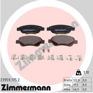 ZIMMERMANN 23959.175.2 Pastiglie freno Anteriore per