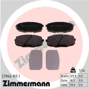 ZIMMERMANN 23966.165.1 Pastillas de freno Delantero para