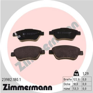 ZIMMERMANN 23982.180.1 Brzdové platničky Predné pre