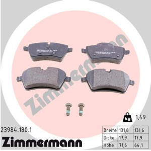 ZIMMERMANN 23984.180.1 Plaquettes de frein
