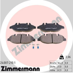 ZIMMERMANN 24007.210.1 Brake Pads Set Front for