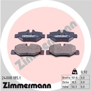 ZIMMERMANN 24008.185.1 Brzdové platničky Zadné pre