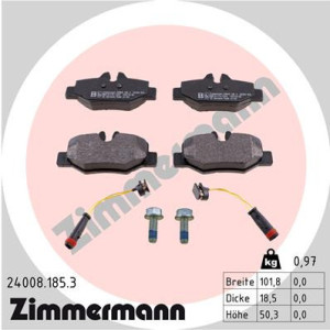 ZIMMERMANN 24008.185.3 Brzdové platničky Zadné pre