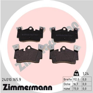 ZIMMERMANN 24010.165.9 Pastillas de freno Trasero para
