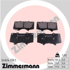 ZIMMERMANN 24024.170.1 Pastillas de freno Delantero para
