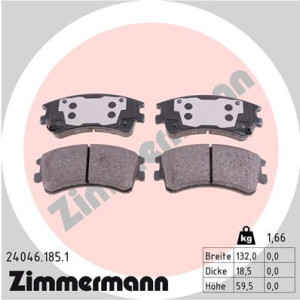 ZIMMERMANN 24046.185.1 Brzdové platničky Predné pre