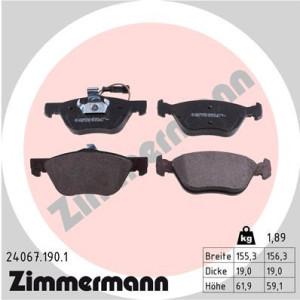 ZIMMERMANN 24067.190.1 Klocki hamulcowe Przód dla
