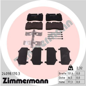 ZIMMERMANN 24098.170.3 Pastiglie freno Anteriore per