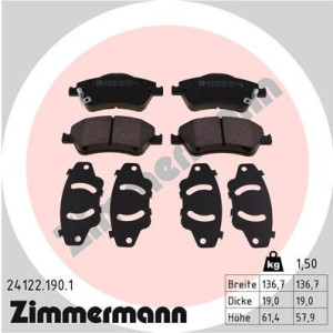 ZIMMERMANN 24122.190.1 Brzdové platničky