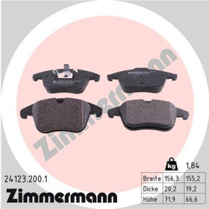 ZIMMERMANN 24123.200.1 Brzdové platničky Predné pre